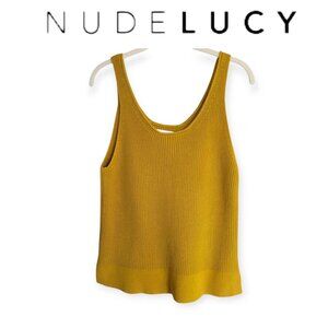 Sleeveless Cotton Knit Sweater Tank by Nude Lucy S